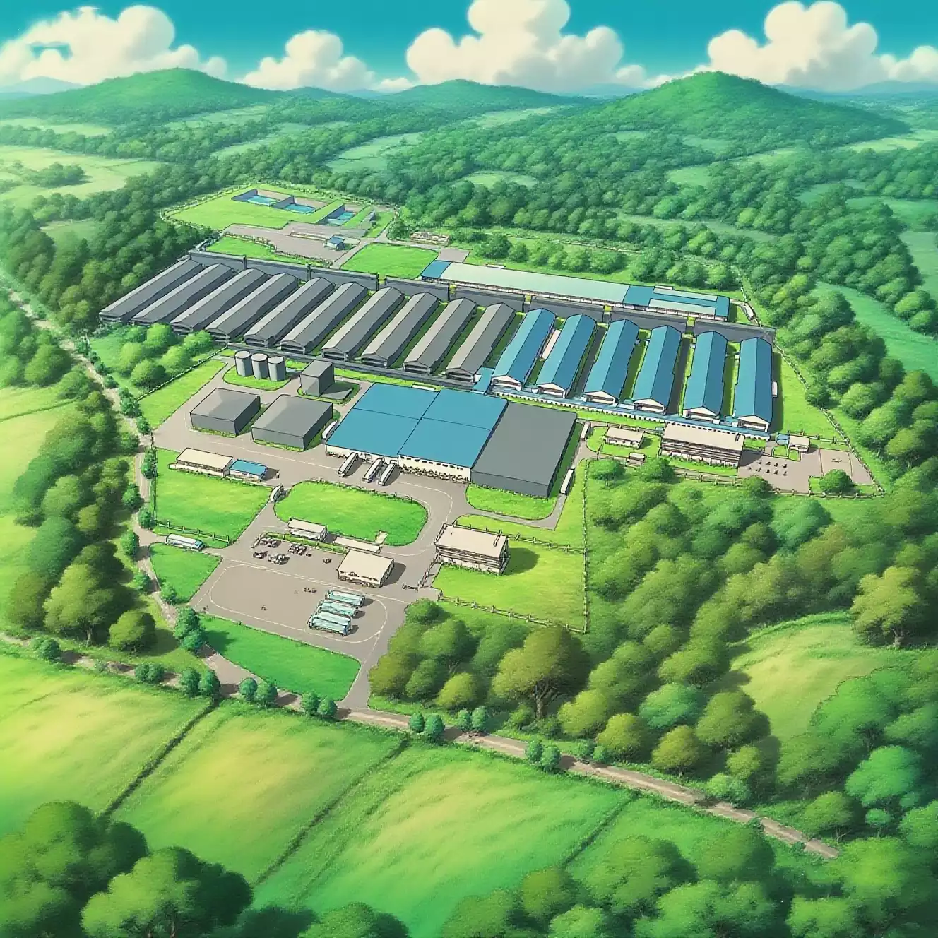 mordern poultry farm